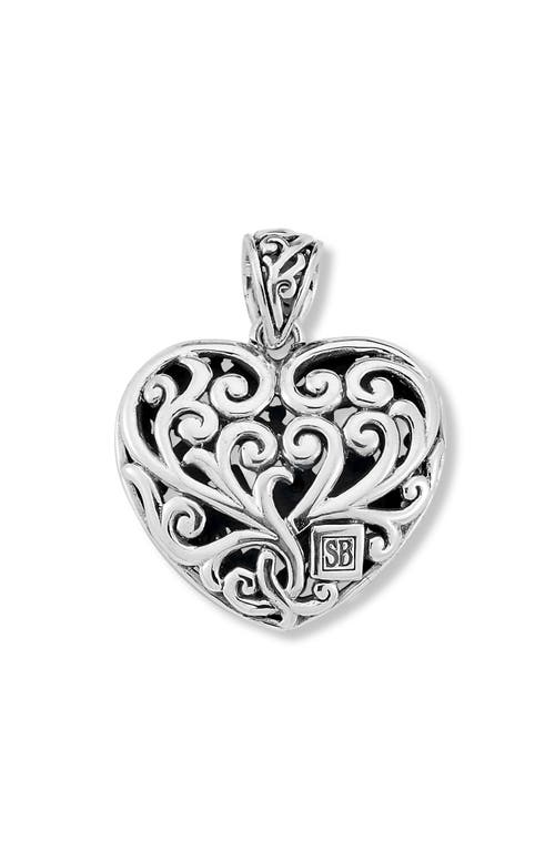 Samuel B. Floral Heart Pendant In Multi