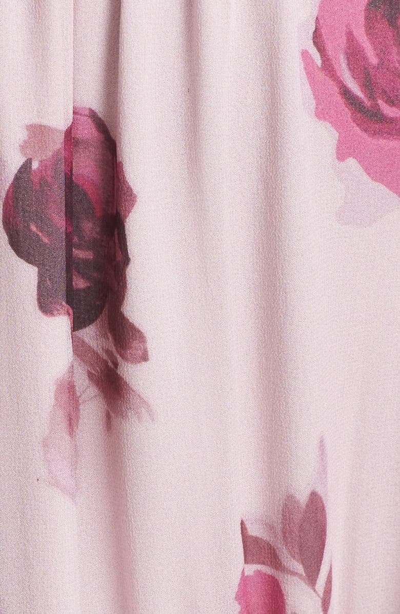 Kate Spade New York 'encore rose' tie neck pleat chiffon dress, Alternate, color,