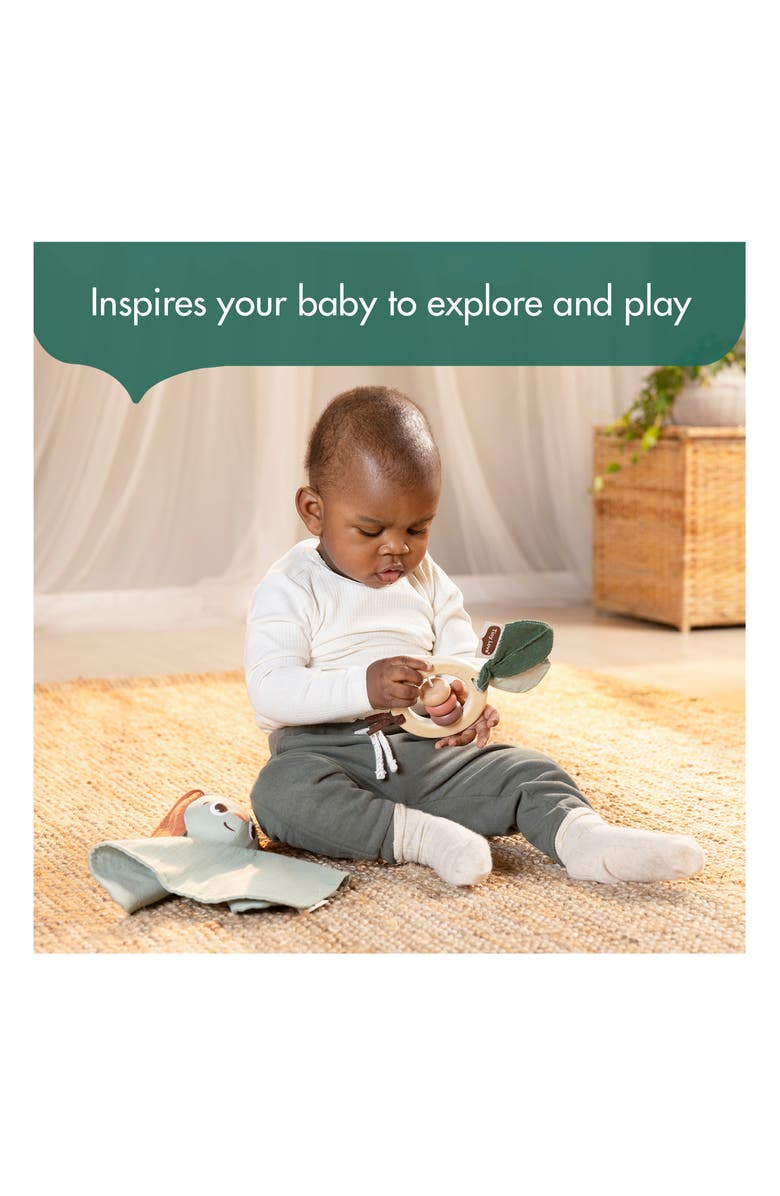 TINY LOVE Soft Bunny Lovey & Wooden Rattle Set, Alternate, color, Garden Of Adventure Collection