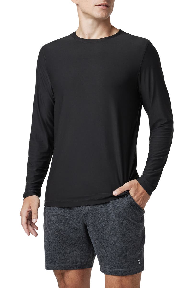 Vuori Long Sleeve Strato Tech Tee, Main, color, Black