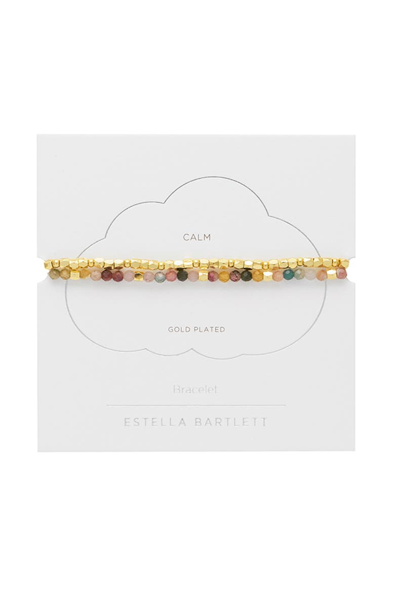 Coco Bead and Tourmaline Double Bracelet, Alternate, color, GOLD PLATED