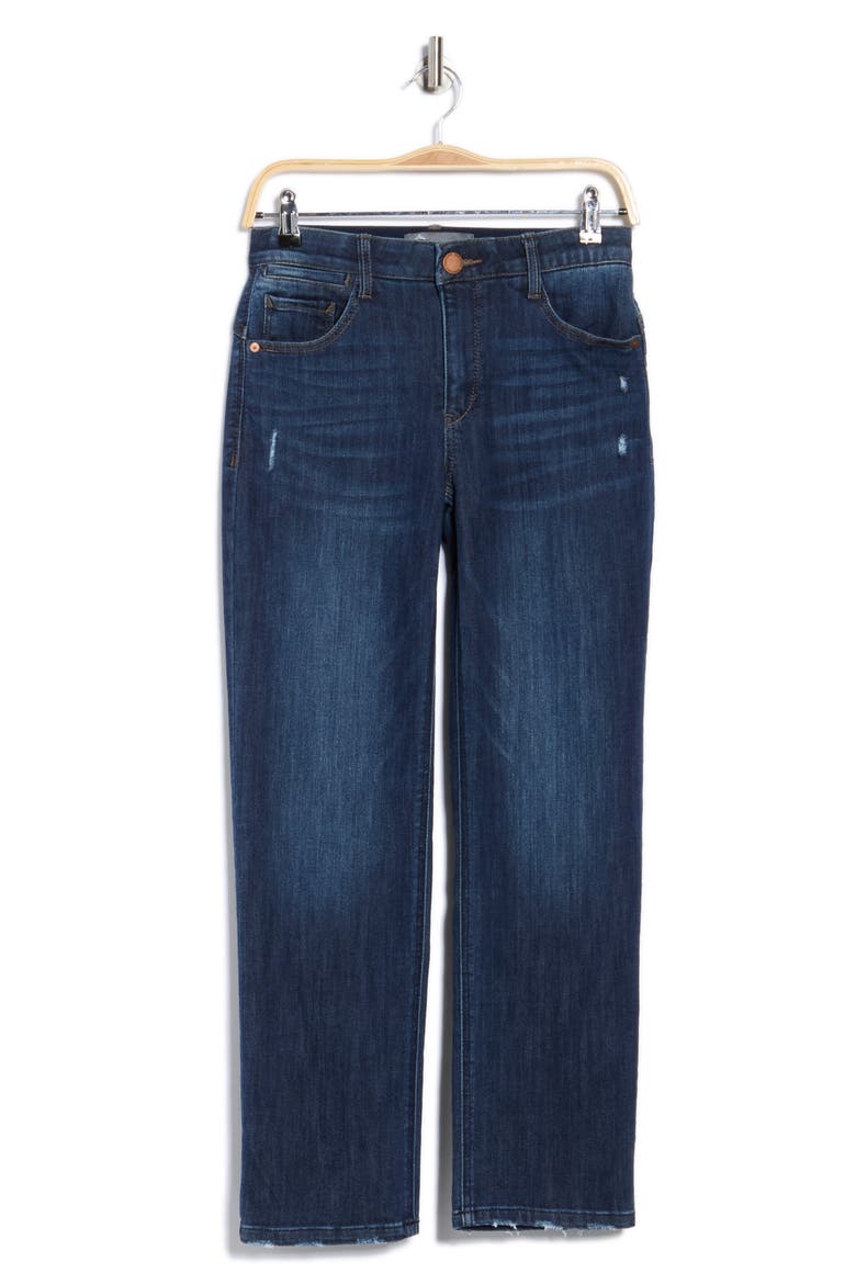 Grinded Hem Straight Leg Jeans, Alternate, color, INDIGO ARTISINAL