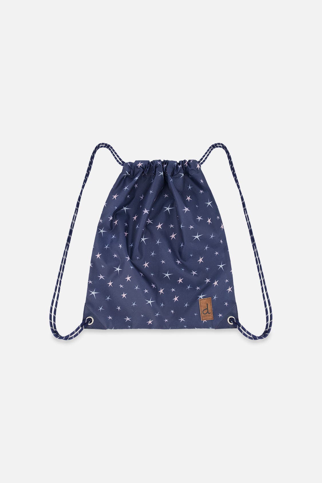 Star Lightweight Everyday Drawstring Bag, Main, color, Navy with Star Print