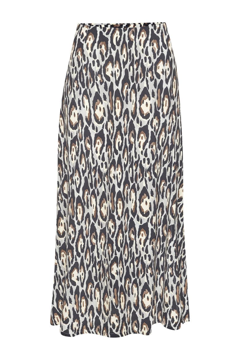 Side Slit Midi Skirt, Alternate, color, Black & Grey
