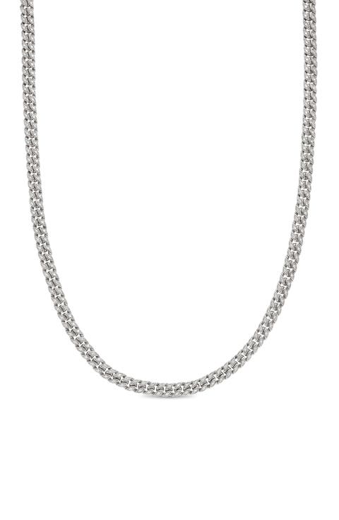 Men's Pavé Diamond Curb Chain Necklace