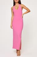 LSPACE Skye Halter Rib Cover-Up Maxi Dress