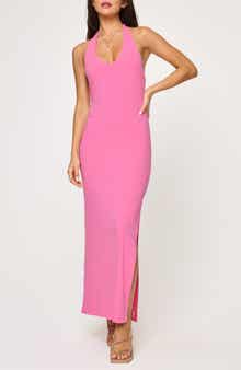 LSPACE Skye Halter Rib Cover-Up Maxi Dress