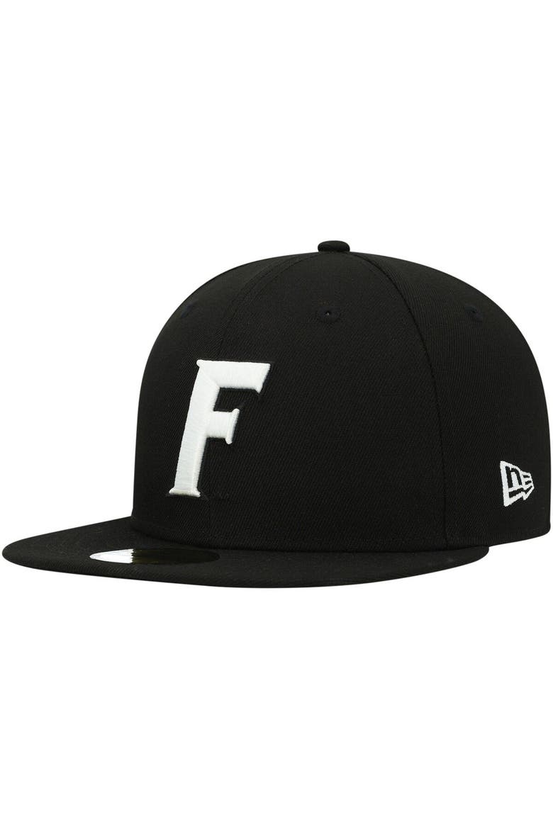 Men's New Era Florida Gators Black & White 59FIFTY Fitted Hat, Main, color, Black