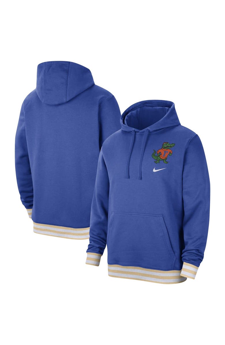 Nike Men's Nike Royal Florida Gators Campus Retro Fleece Pullover Hoodie, Main, color,