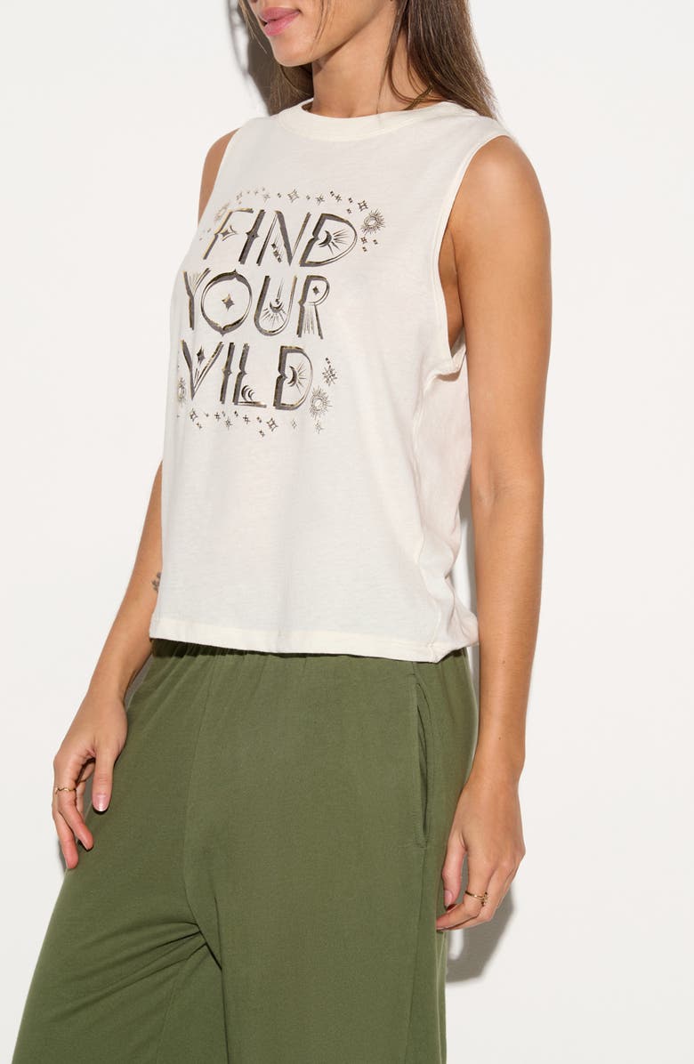 Spiritual Gangster Find Your Wild Vibe Tank, Alternate, color, Vintage White