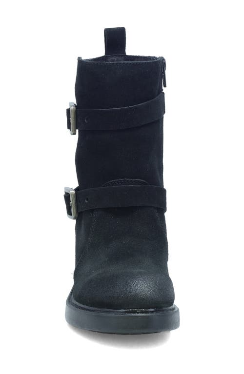 Miz Mooz Bethani Moto Bootie In Black Suede