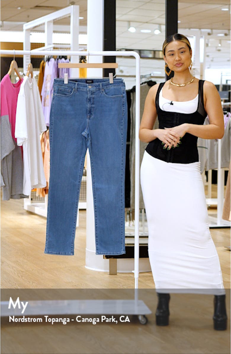 Sheri High Waist Slim Straight Leg Jeans, sales video thumbnail