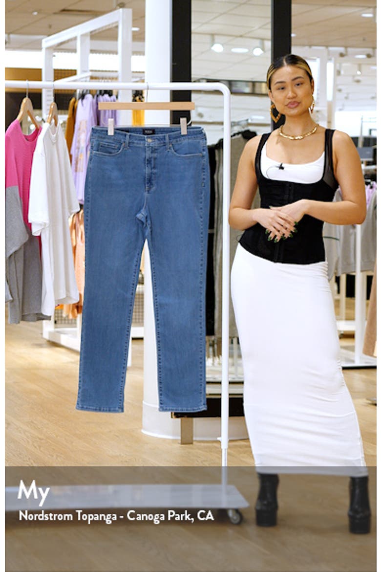 Sheri High Waist Slim Straight Leg Jeans video