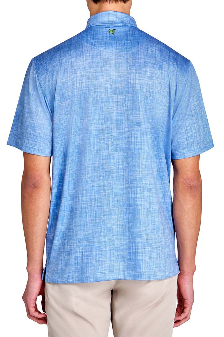 Regular Fit Chambray Recycled Performance Golf Polo, Alternate, color, LT BLUE