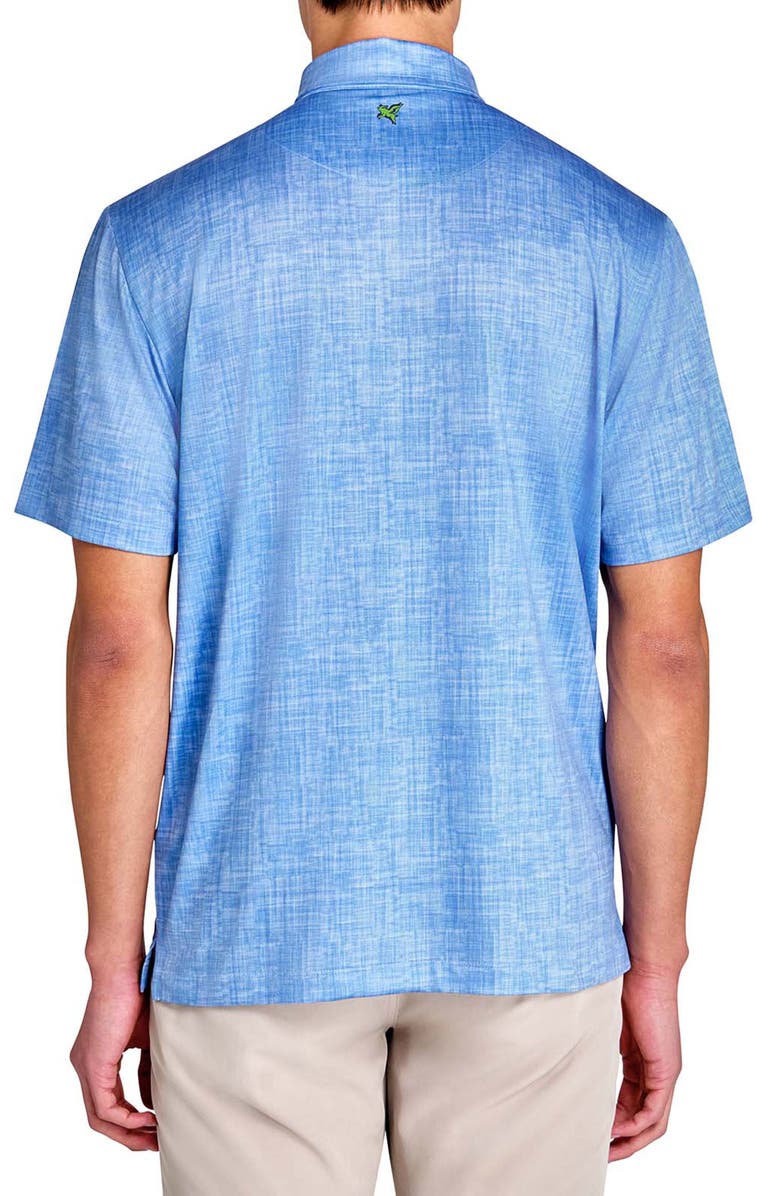 CONSTRUCT Regular Fit Chambray Recycled Performance Golf Polo, Alternate, color, Lt Blue