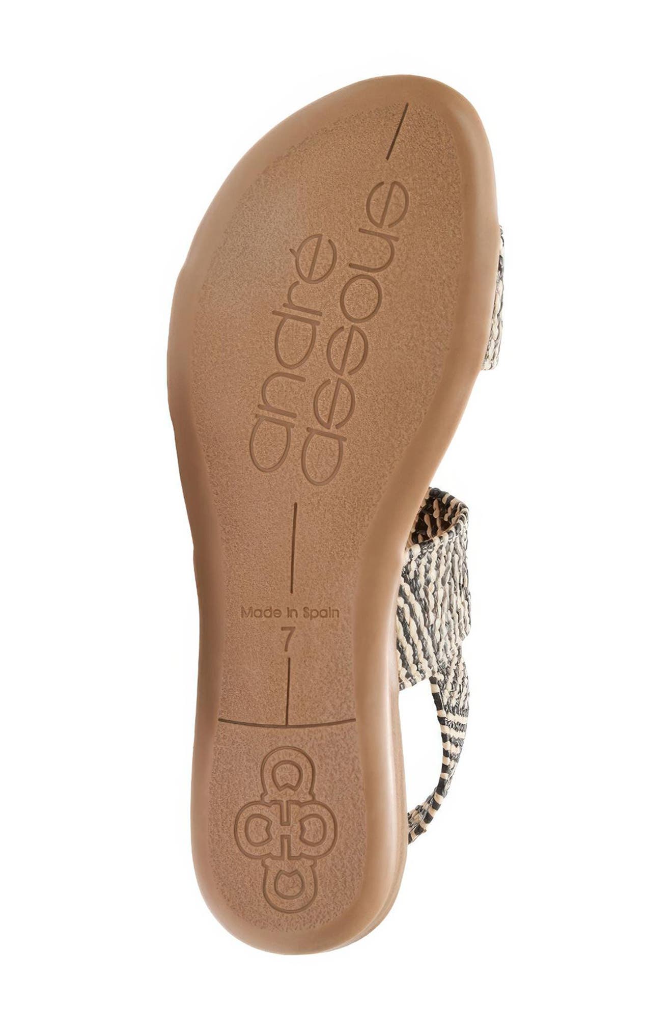 André Assous Nigella Woven Slingback Sandal, Alternate, color, Natural/ Black