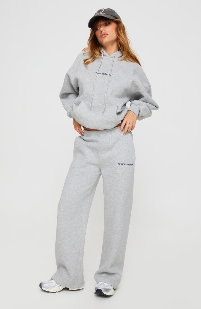 Princess Polly Logo Straight Leg Sweatpants, Alternate, color, 