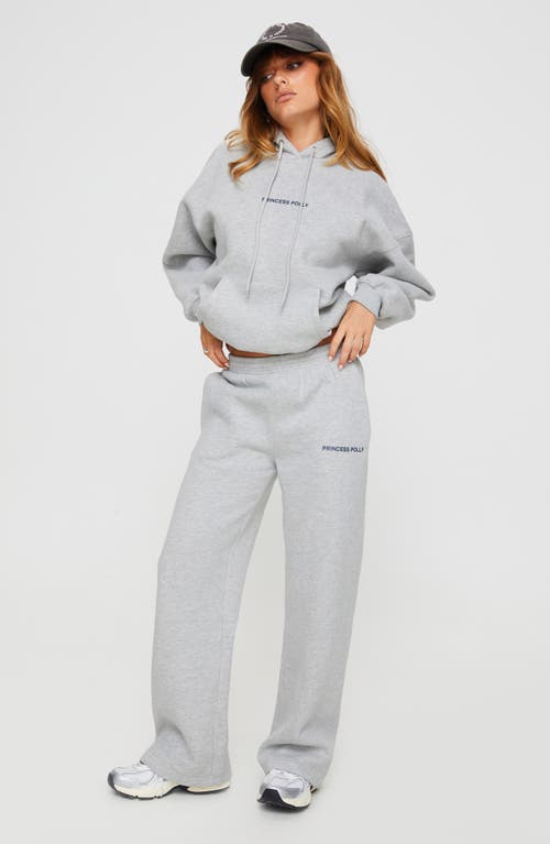 Princess Polly Logo Straight Leg Sweatpants In Grey