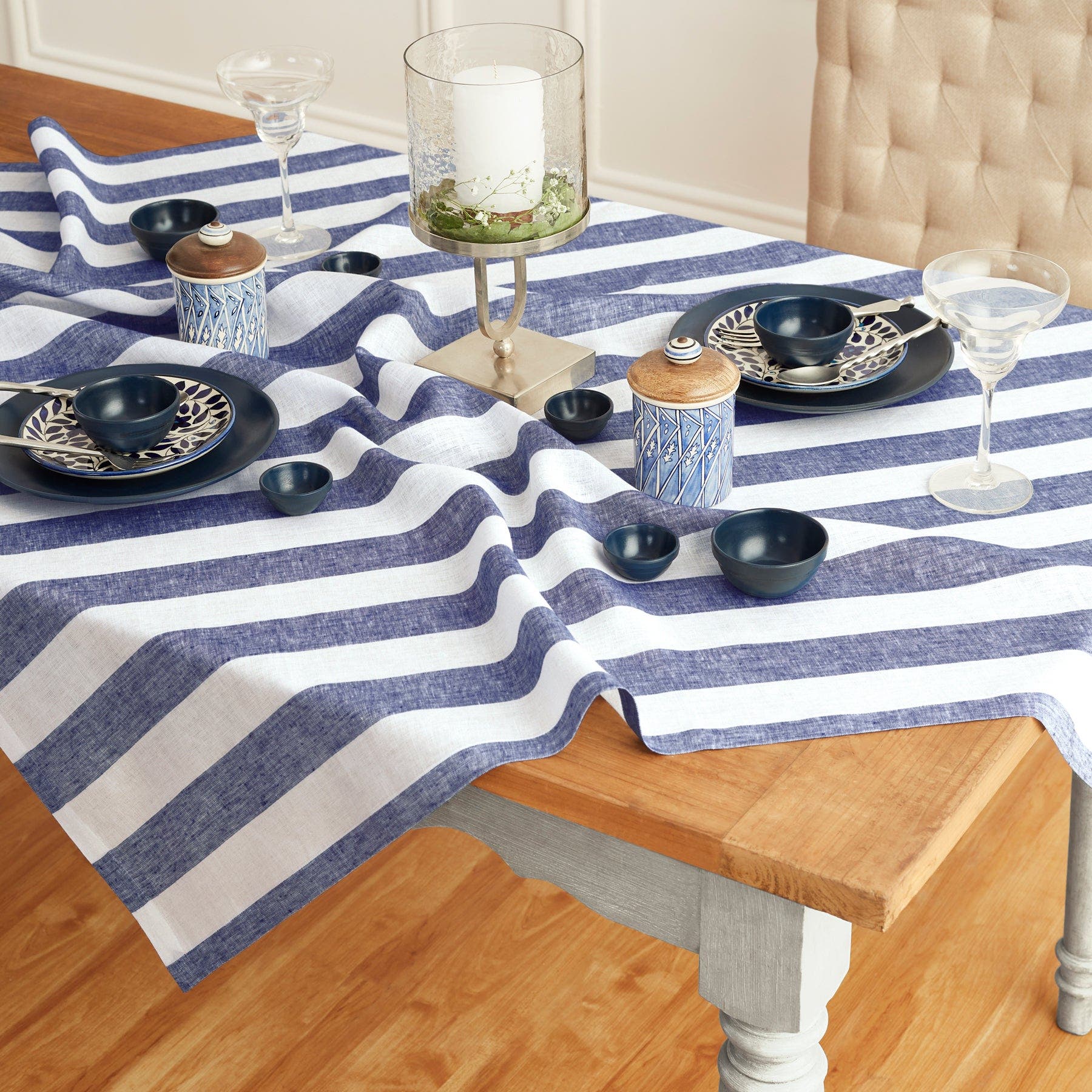 selected Navy and White