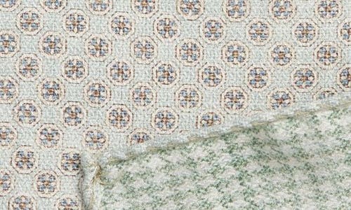Jack Victor Claude Reversible Silk Pocket Square In Green
