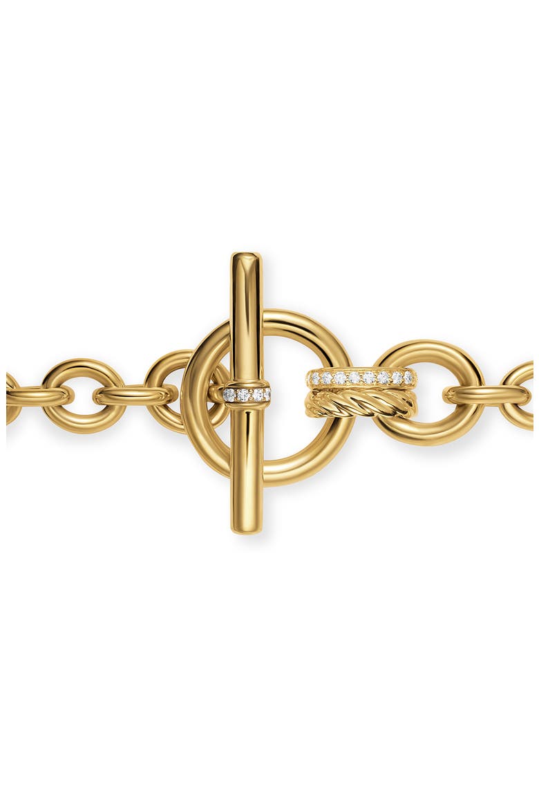 DY Mercer® Toggle Chain Necklace in 18K Yellow Gold with Diamonds, 12.7mm, Alternate, color, DIAMOND