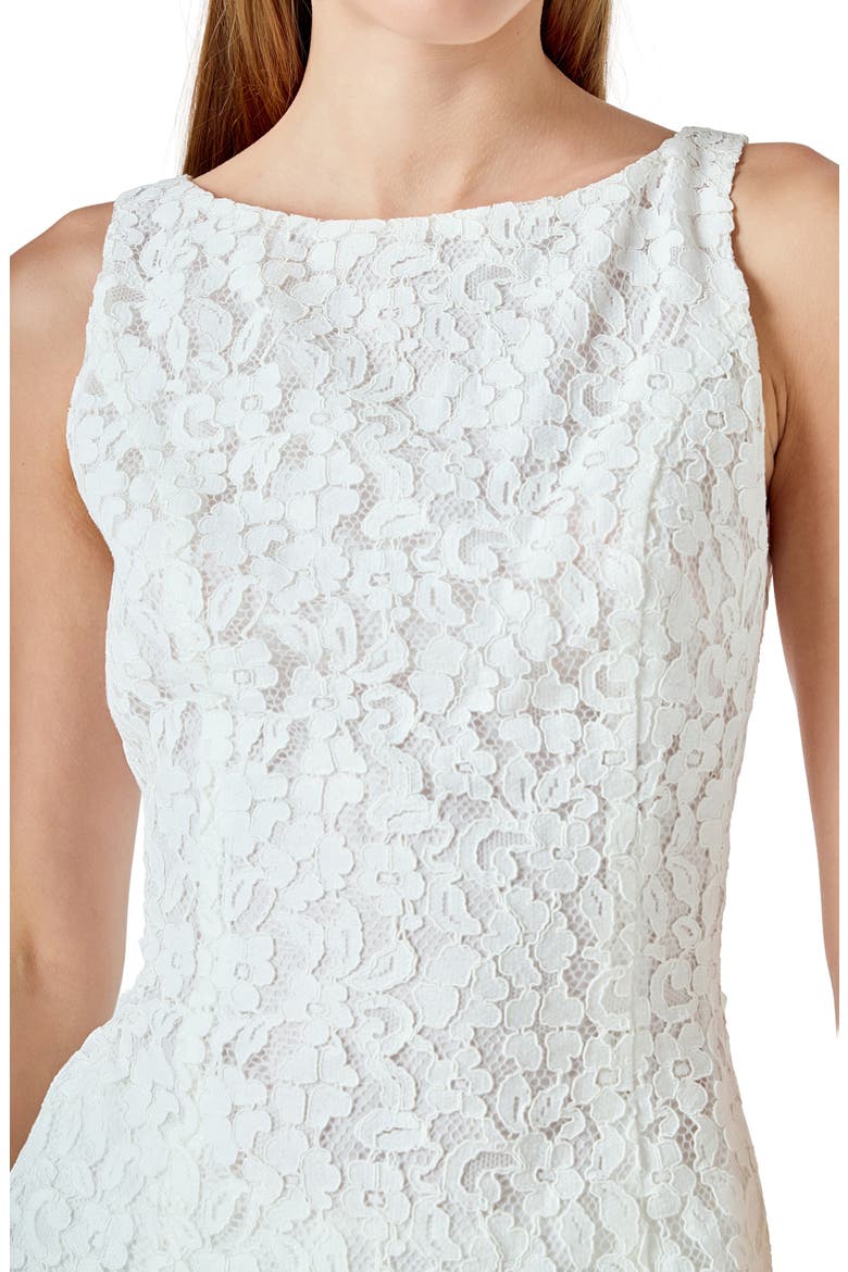 Lace Sleeveless Tie Back Top, Alternate, color, WHITE
