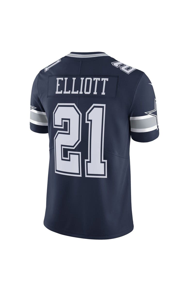 Nike Men's Nike Ezekiel Elliott Navy Dallas Cowboys Vapor Limited Jersey, Alternate, color, 