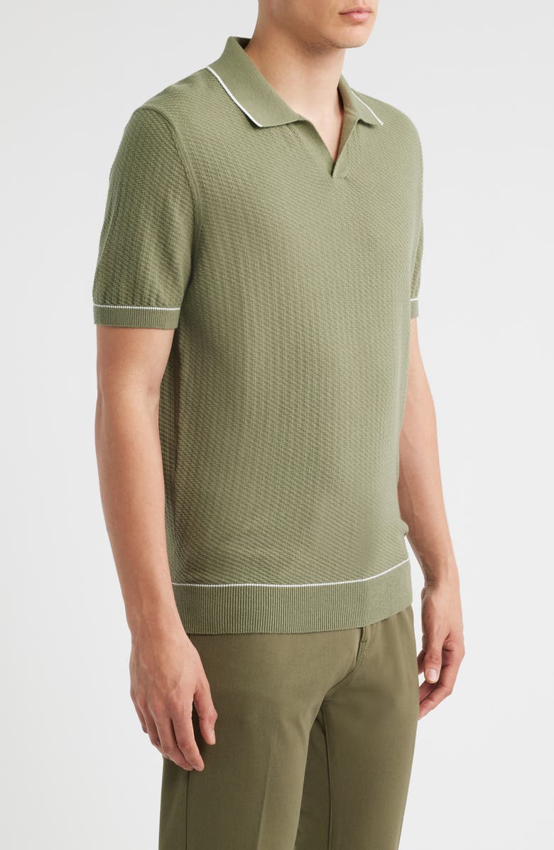 BOSS Isello Tipped Polo Sweater, Alternate, color, Medium Green