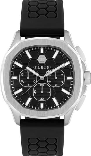 Spectre Chronograph Silicone Strap Watch, 44mm