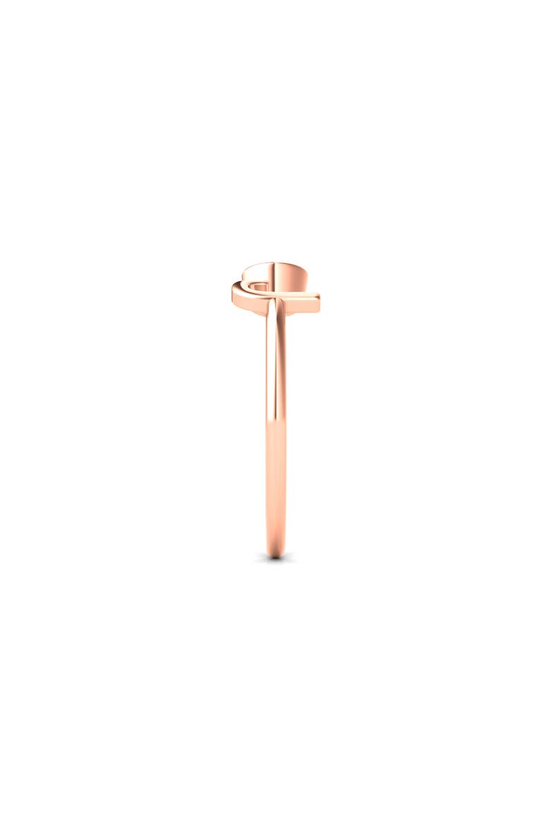Letter Lab Created Diamond 18K Rose Gold Ring, Alternate, color, 18K ROSE GOLD - J