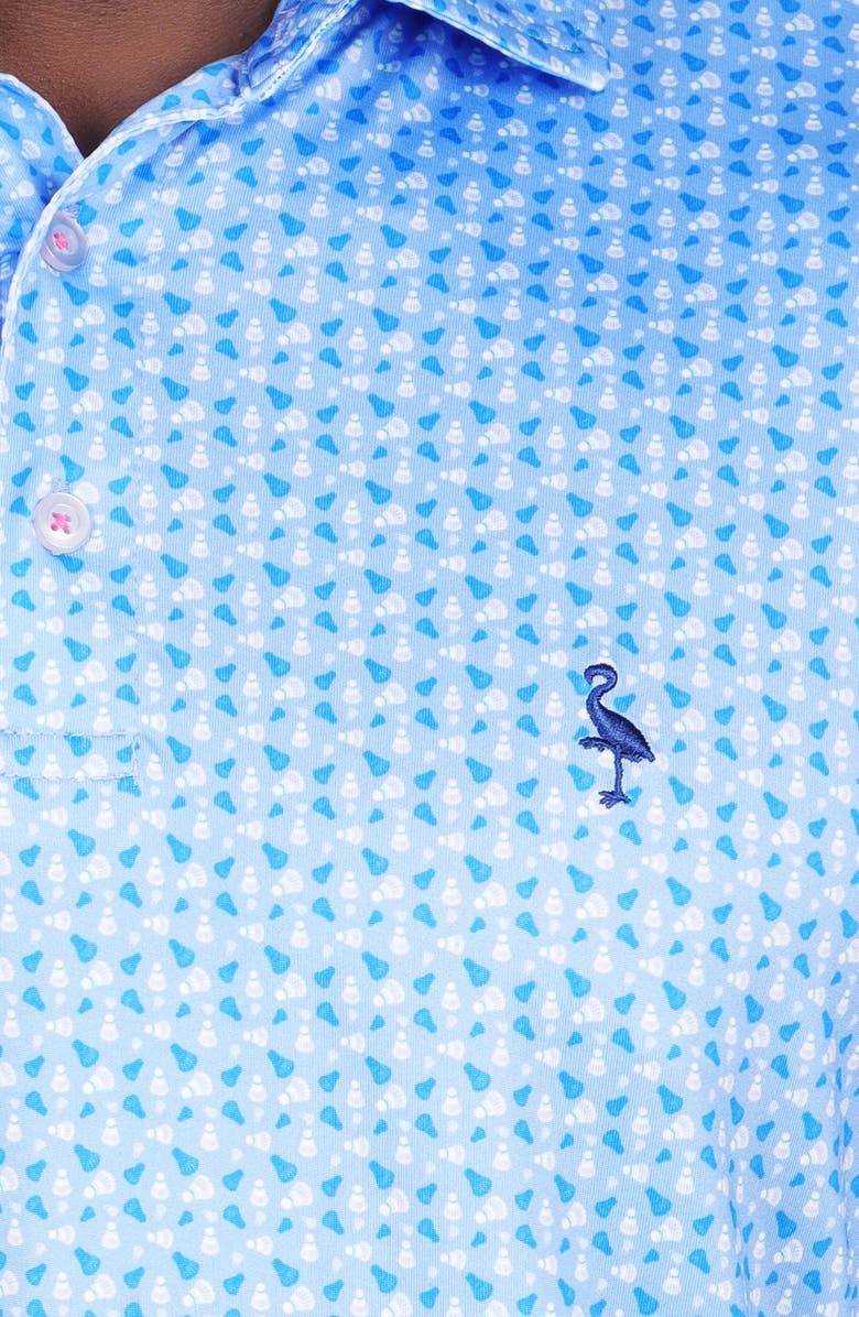 TailorByrd Badminton Print Performance Polo, Alternate, color, Blue Byrd