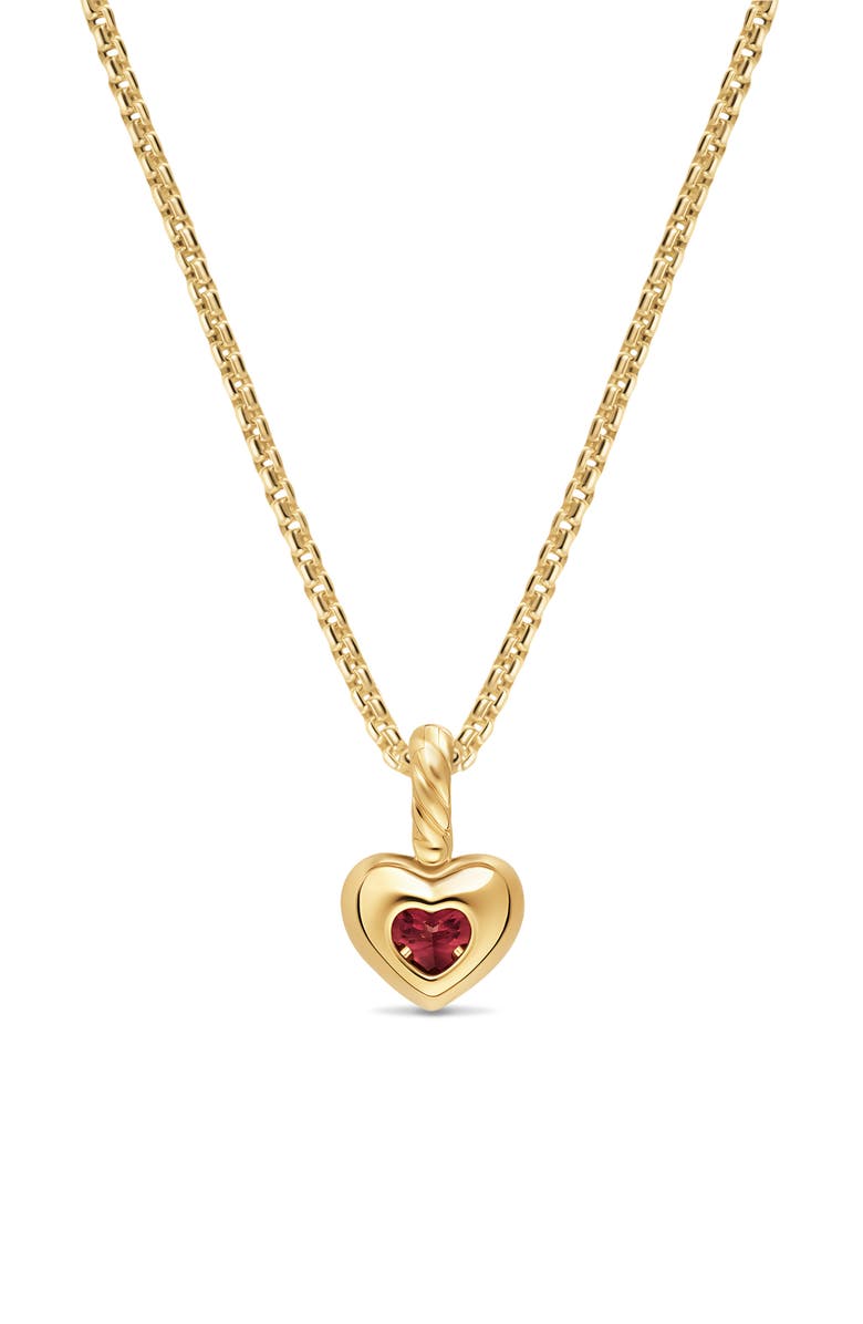 David Yurman Mini Heart Enhancer, Alternate, color, Gold/ Red