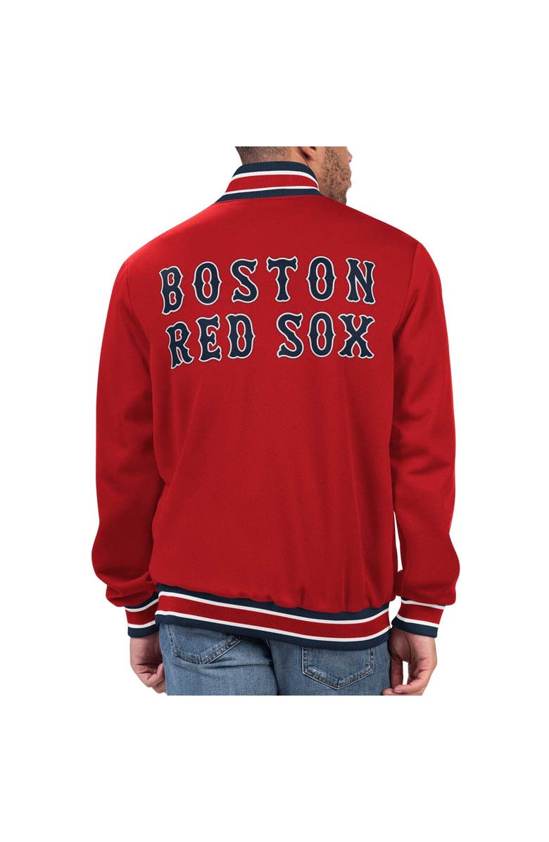 STARTER Men's Starter Red Boston Red Sox Secret Weapon Full-Snap Jacket, Alternate, color, Red