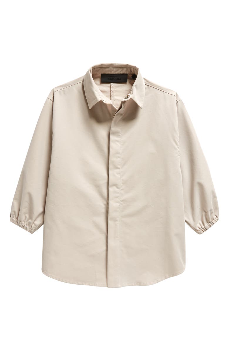 Fear of God Essentials Kids' Cotton Blend Button-Up Shirt, Main, color,