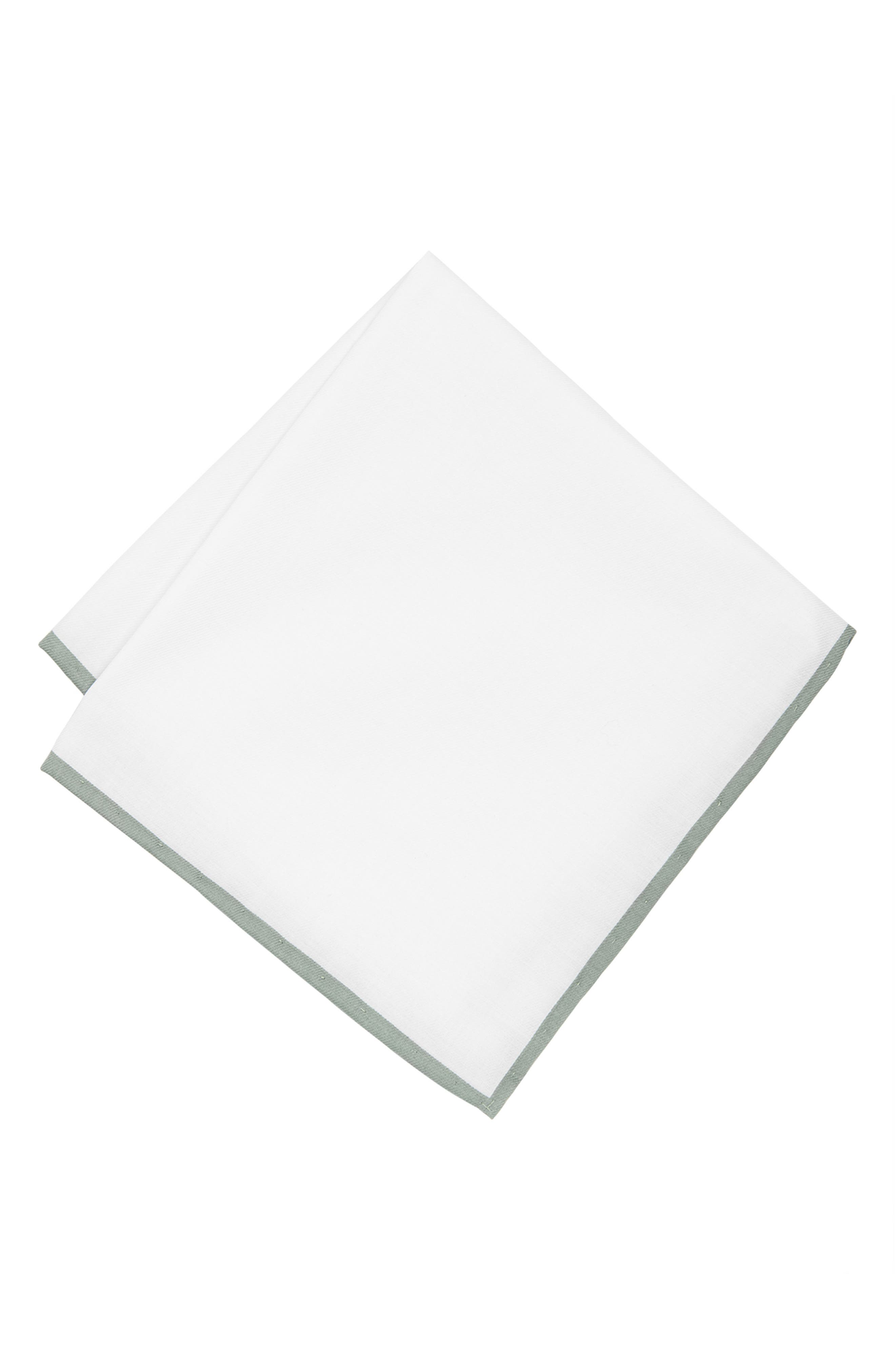 CONSTRUCT Pipe Trim Cotton Pocket Square