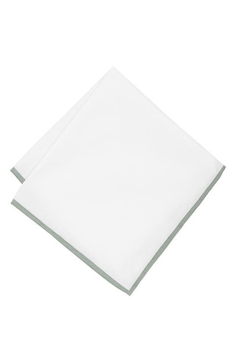 Pipe Trim Cotton Pocket Square