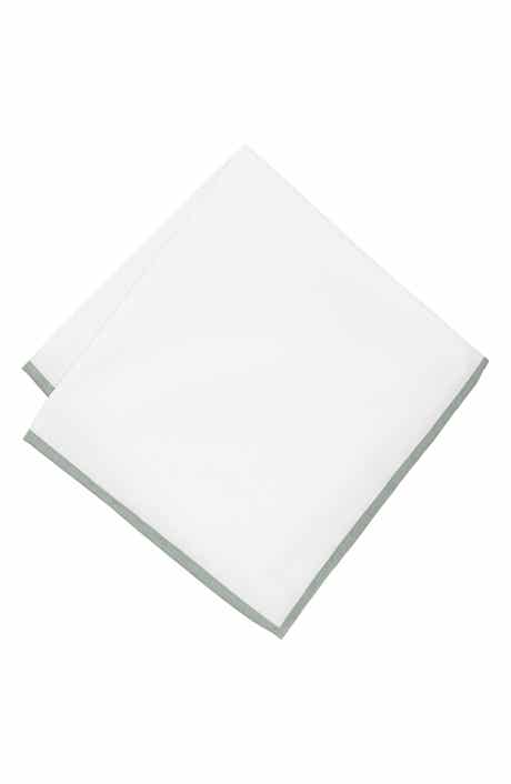 CONSTRUCT Pipe Trim Cotton Pocket Square