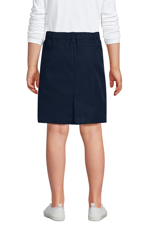 LANDS' END LANDS' END SCHOOL UNIFORM GIRLS ACTIVE CHINO SKORT TOP OF THE KNEE