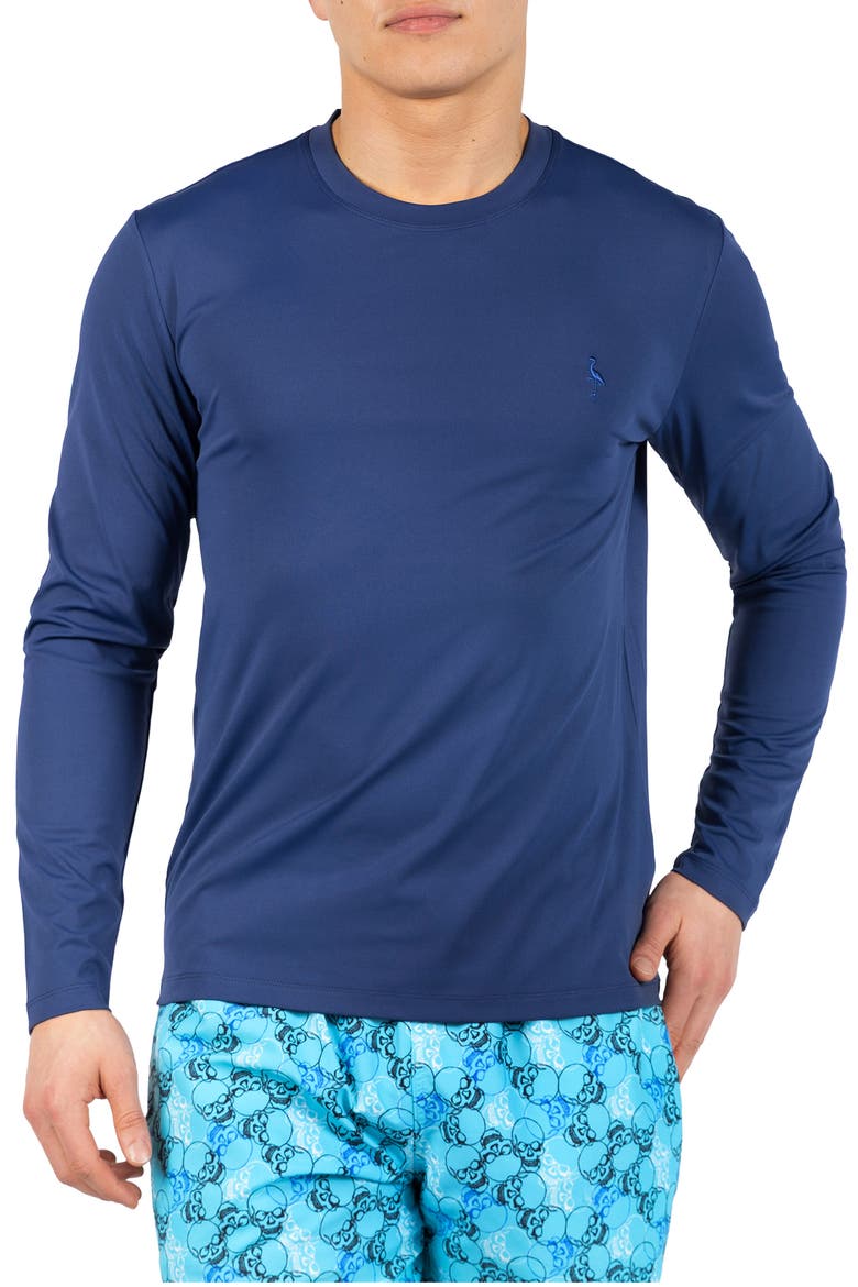 SPF 30+ Long Sleeve Rashguard, Main, color, NAVY