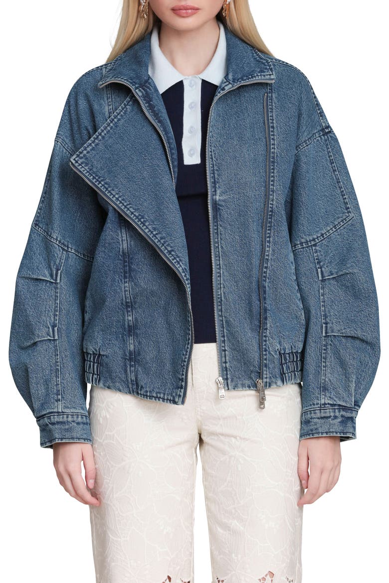 Denim Bomber Jacket, Main, color, MONTGOMERY WASH