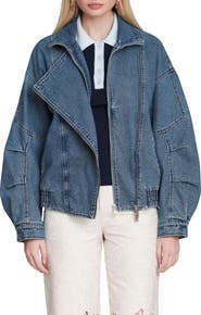 Avec Les Filles Denim Bomber Jacket
