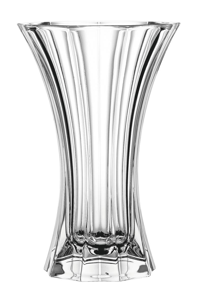 Saphir 10.6" Vase, Main, color, Clear