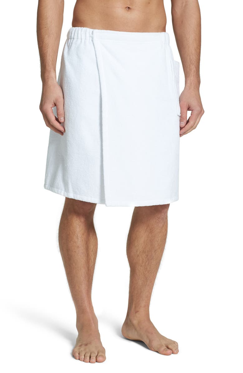 Majestic International Velour Shave Wrap, Main, color, White