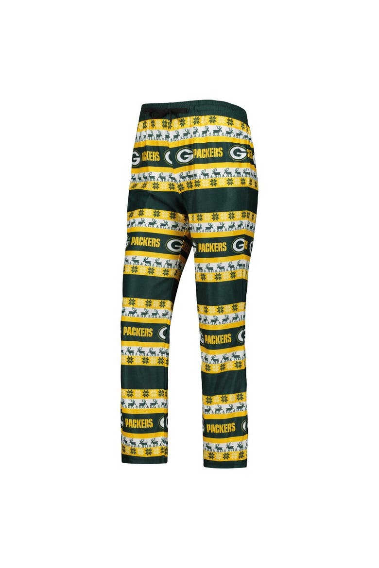 Women's FOCO Green Green Bay Packers Holiday Ugly Pajama Set, Alternate, color, Green