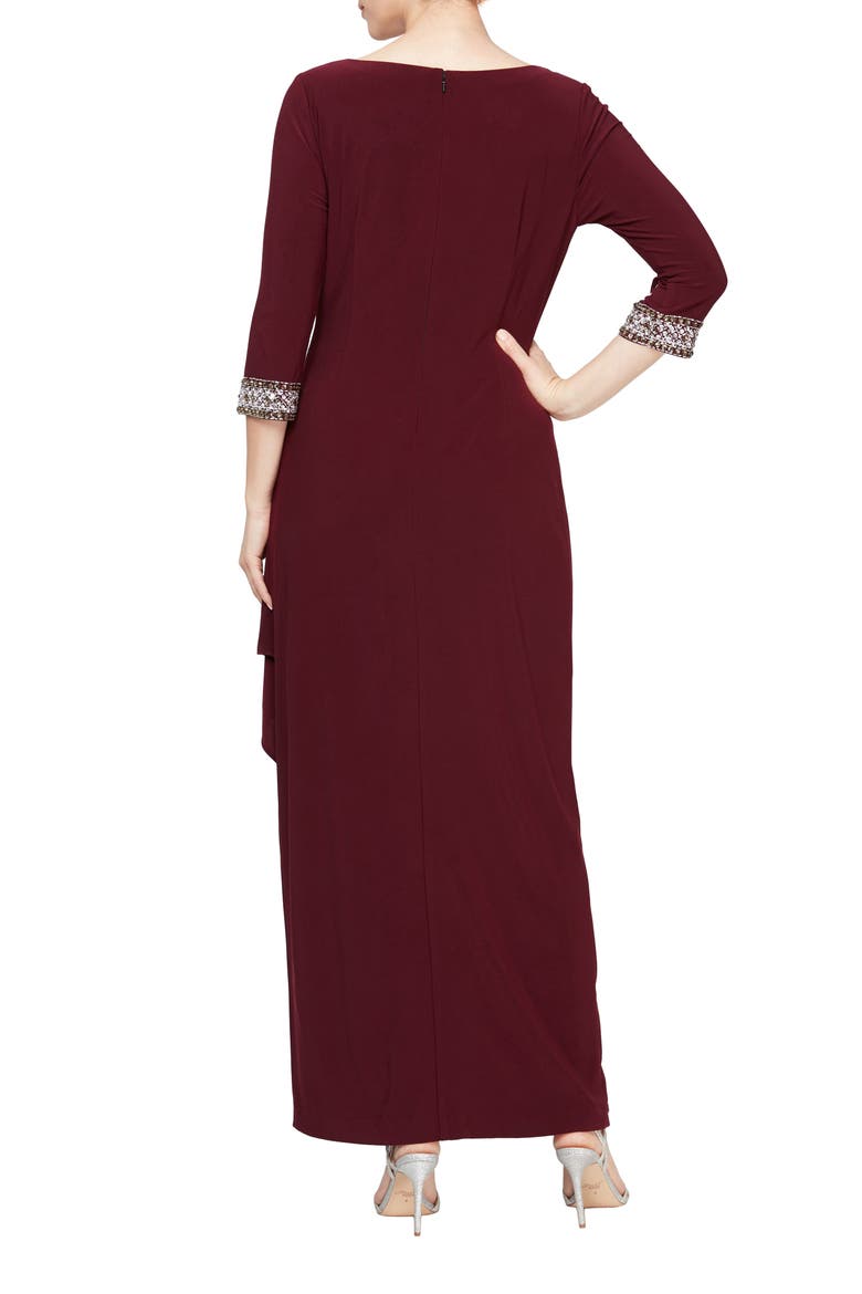 Embellished Cuff Dress, Alternate, color, FIG