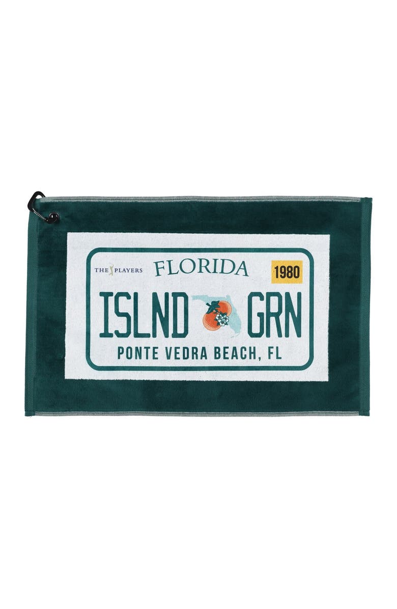 Dynamic Brands THE PLAYERS Island Green Hi-Def Classic Edge Golf Towel, Main, color, Green