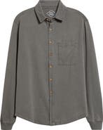 ALEX CRANE Caza Rib Organic Cotton Knit Button-Up Shirt
