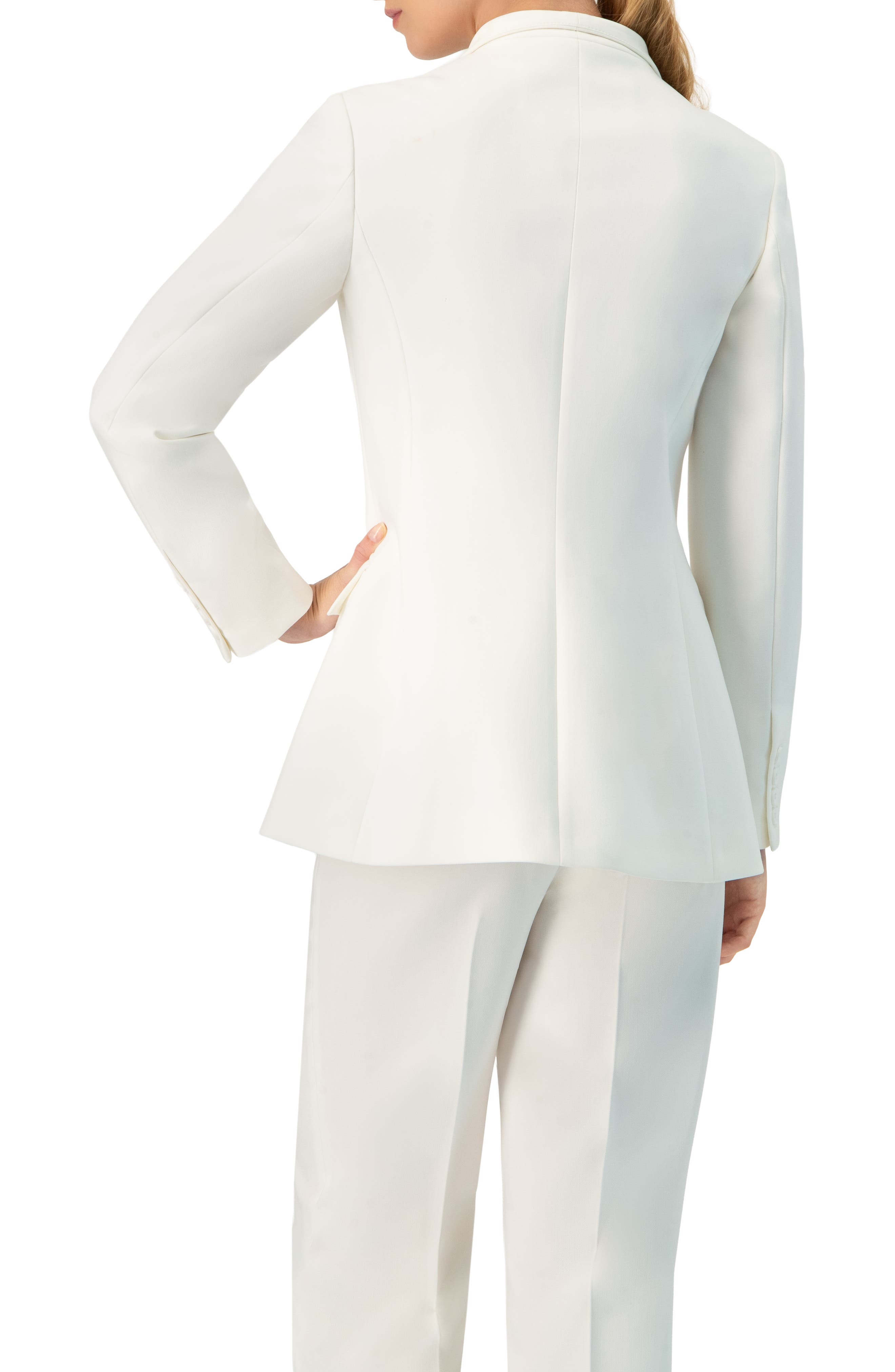 No Lapel Single-Button Blazer - image 2