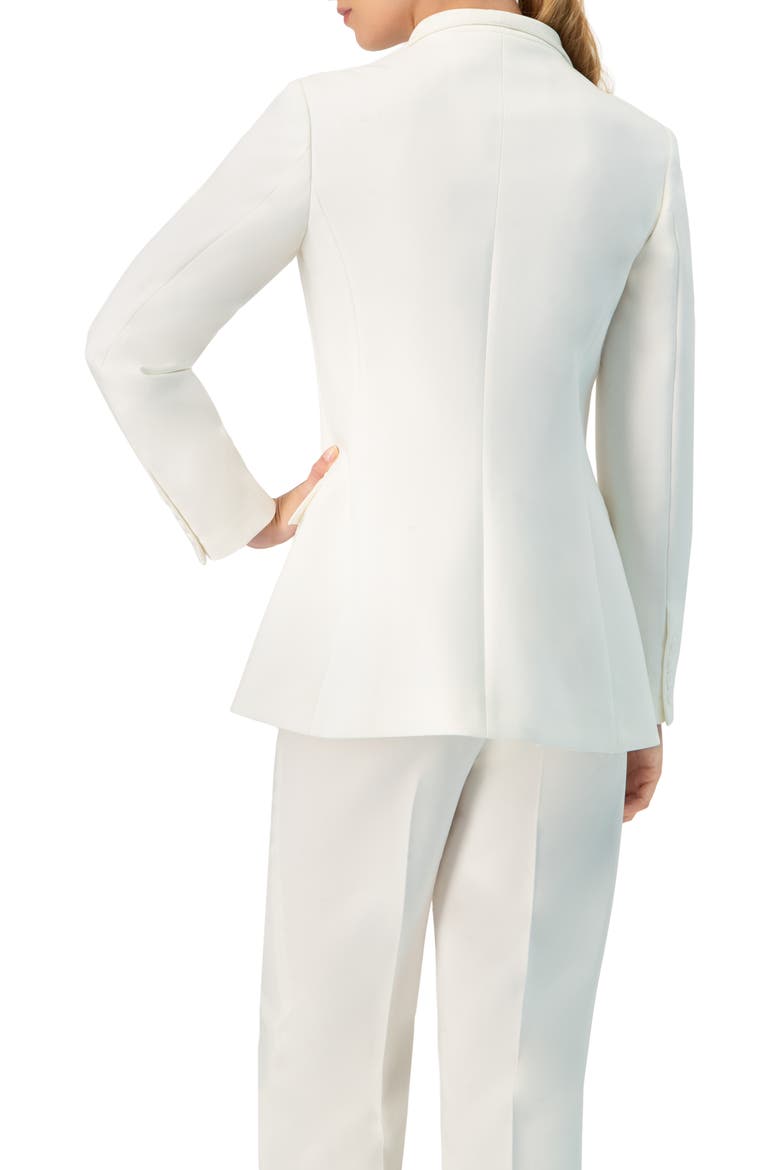 No Lapel Single-Button Blazer, Alternate, color, Ivory
