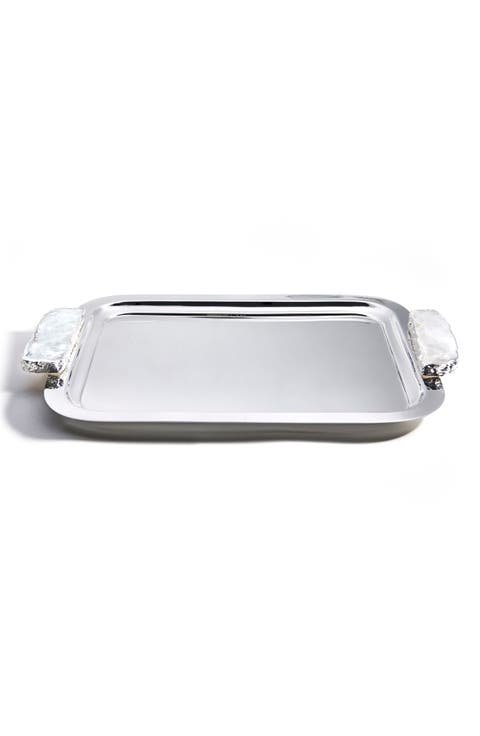 Hospitality Tray with Crystal Handles